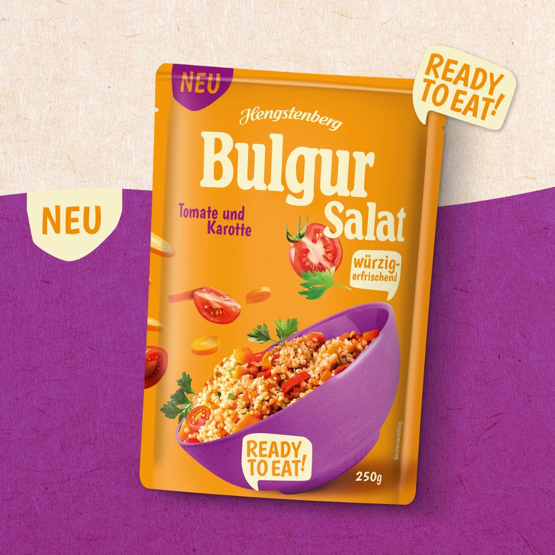 Bulgur Salat mit Tomate und Karotte